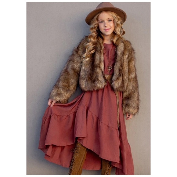 Joyfolie Boho Peasant Prairie Cottagecore Cowgirl Gabriella Dress Terracotta | 7 - Picture 7 of 16